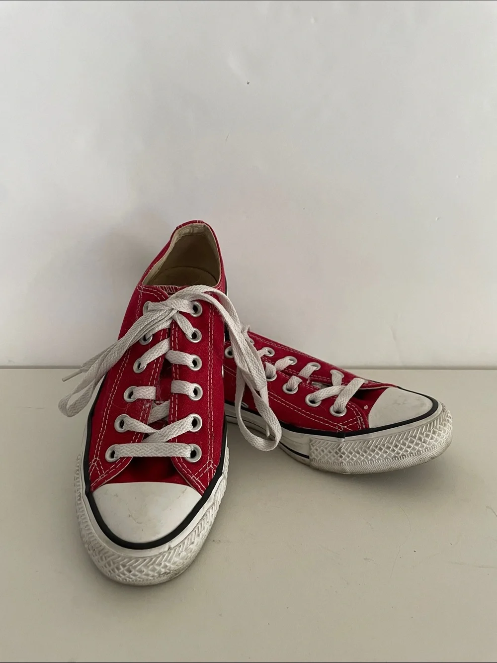 CONVERSE Chuck Taylor All Star Low Top Classic Sneakers Shoes  Unisex Red/White